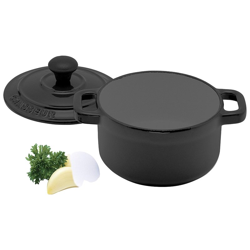 Chasseur Cast Iron 10cm Round French Oven Matte Black