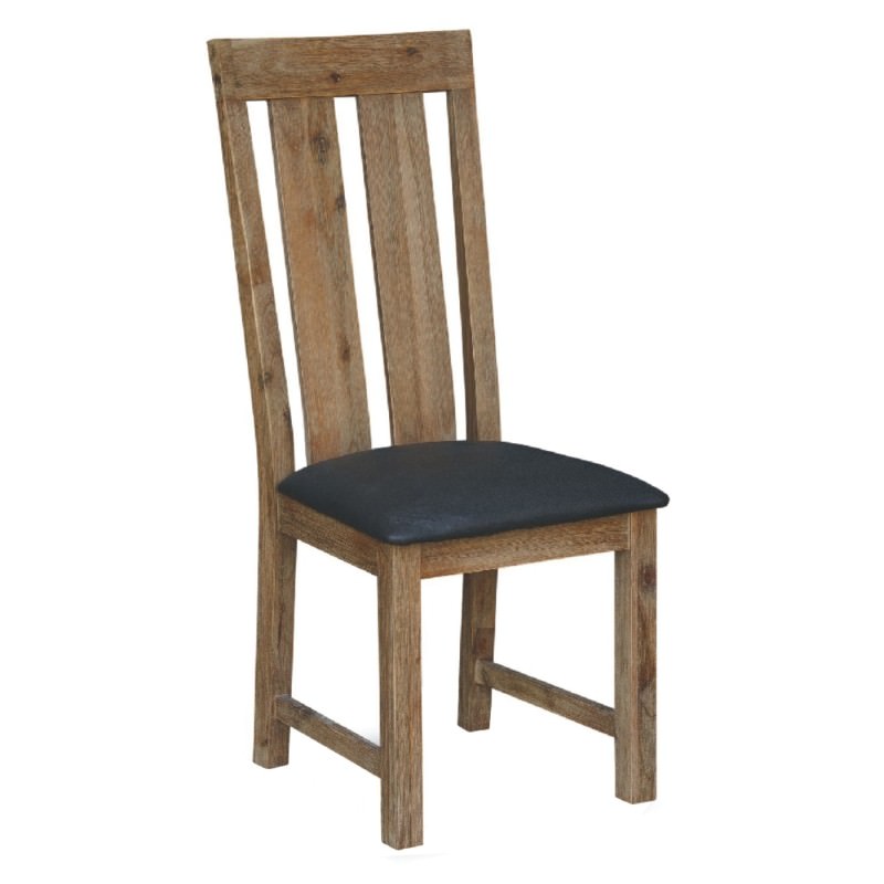Ashton Solid Acacia Timber Dining Chair with PU Seat