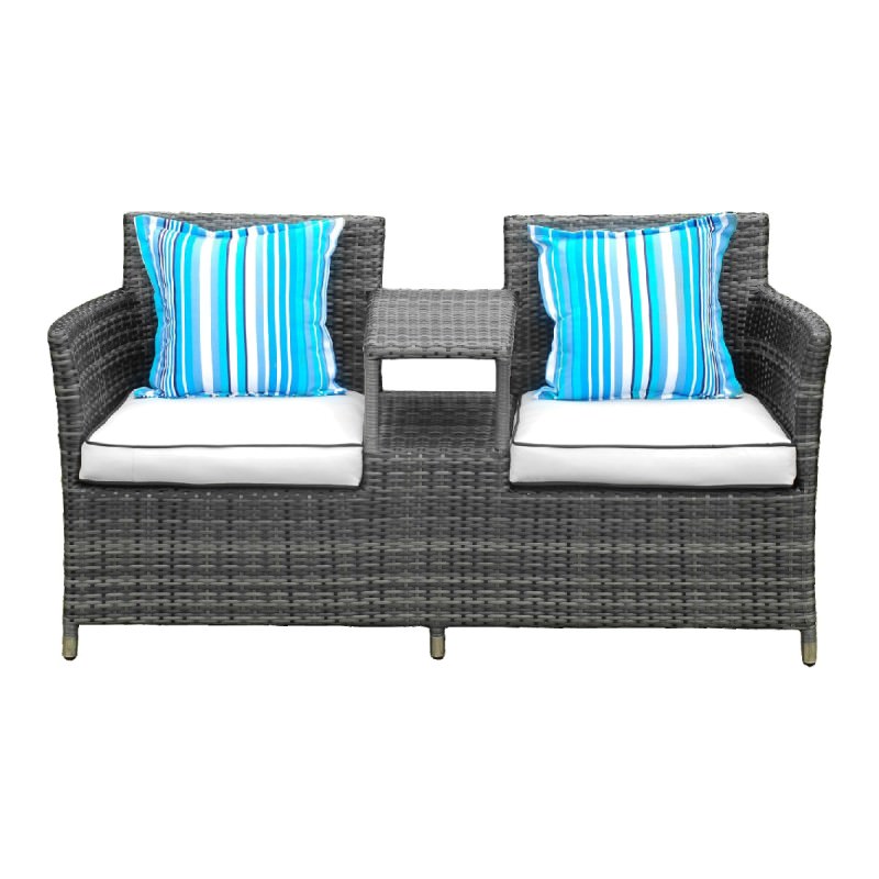 Victoria Wicker Jack & Jill Outdoor Seat