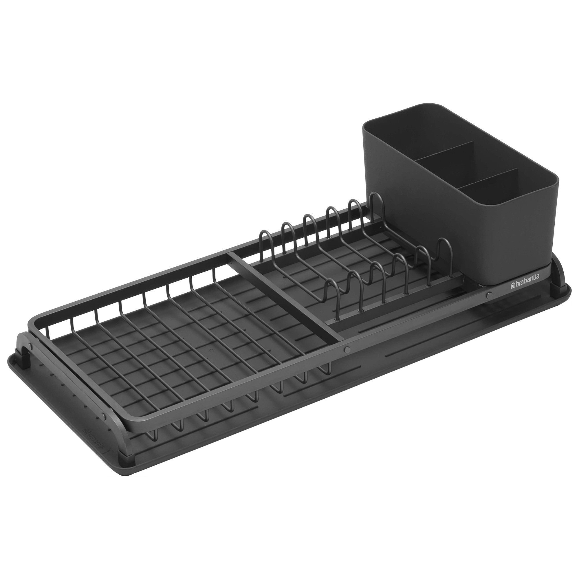 Brabantia Compact Dish Drying Rack, Dark Grey