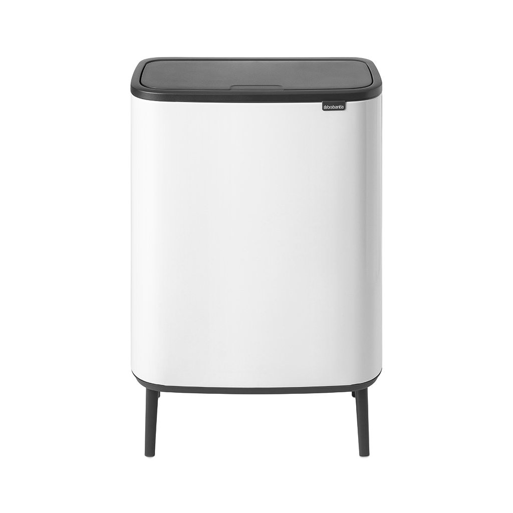Brabantia BO Hi Touch Waste Bin, 60 Litre, White