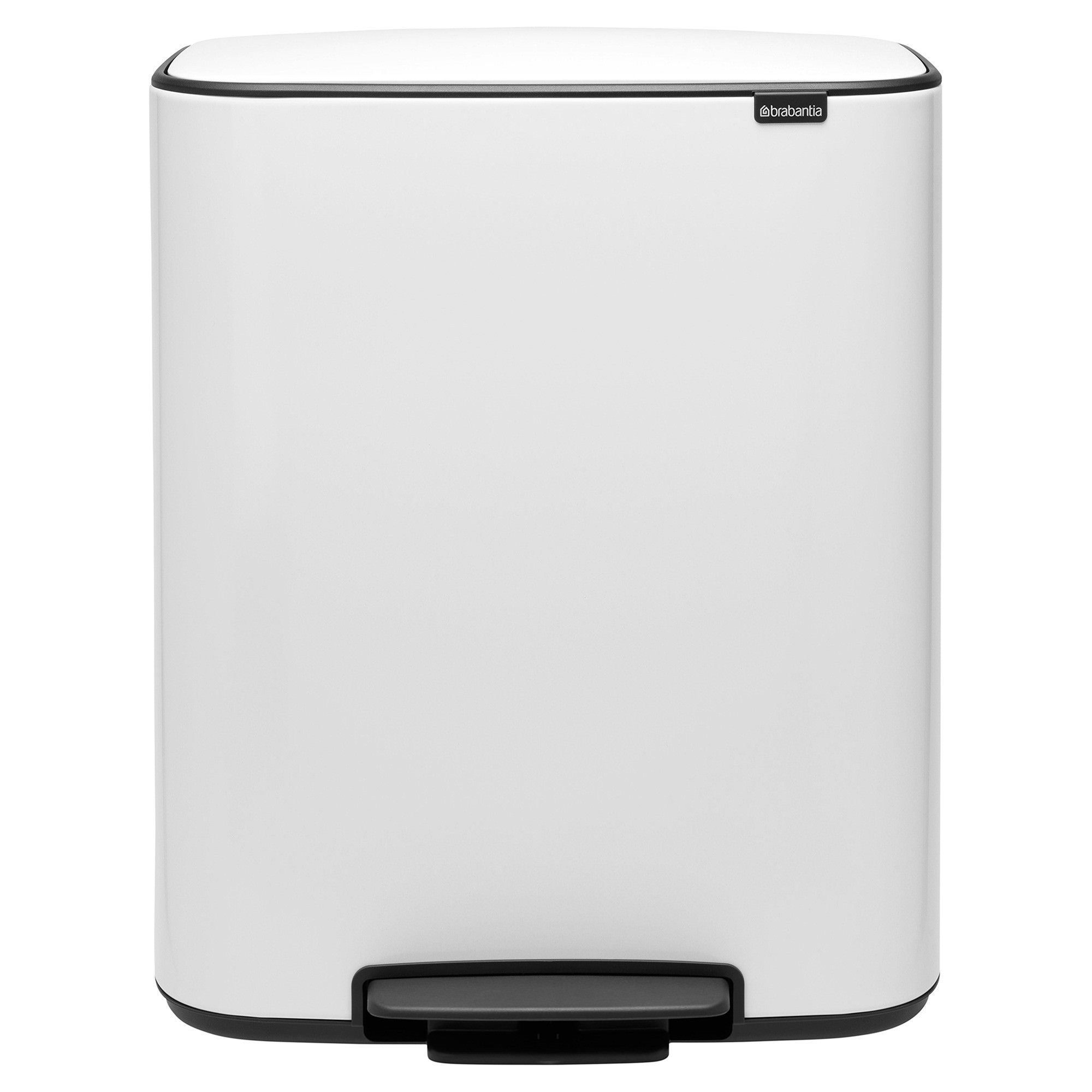 Brabantia BO Pedal Waste Bin, 60 Litre, White