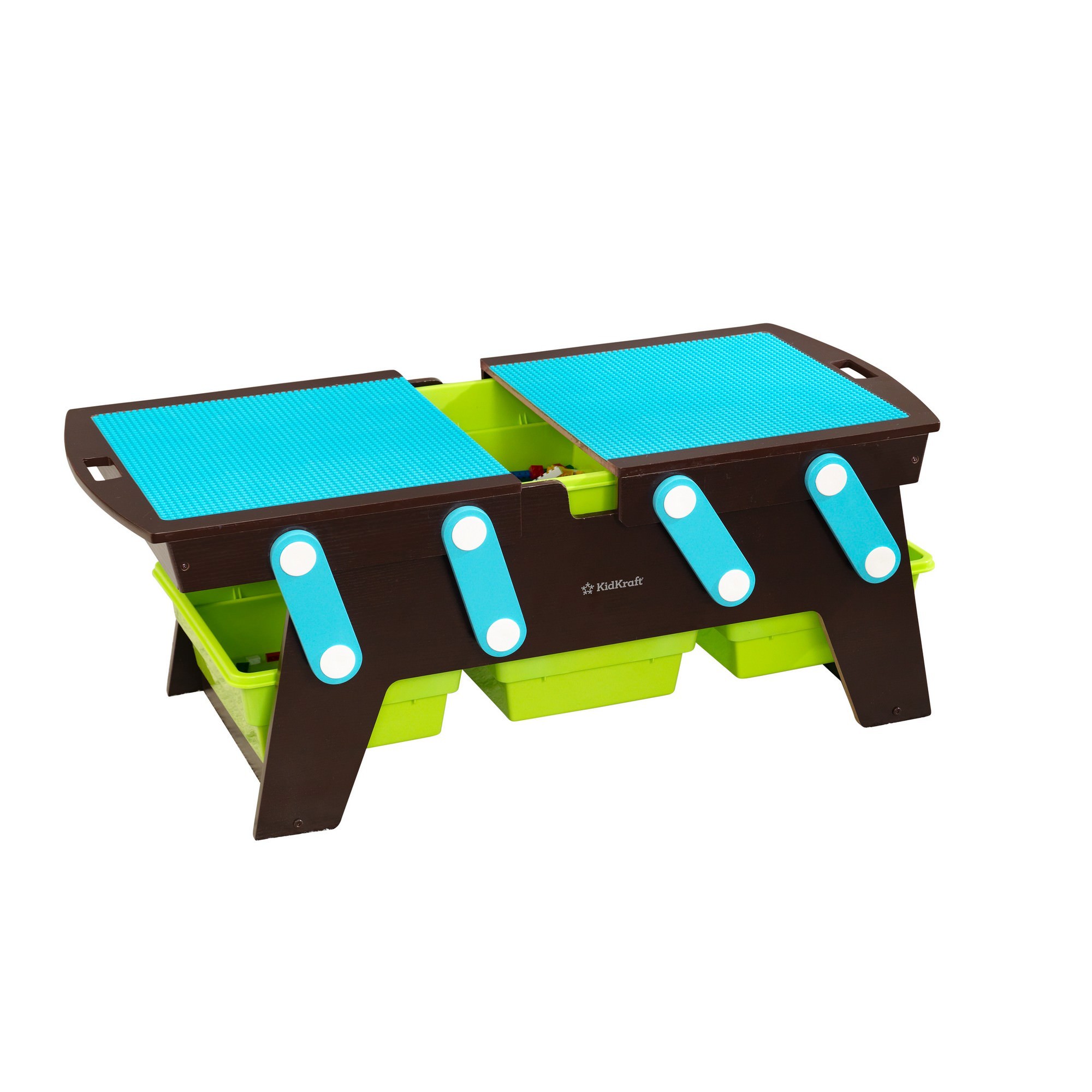 Kidkraft Building Bricks Play N Store Table, Espresso