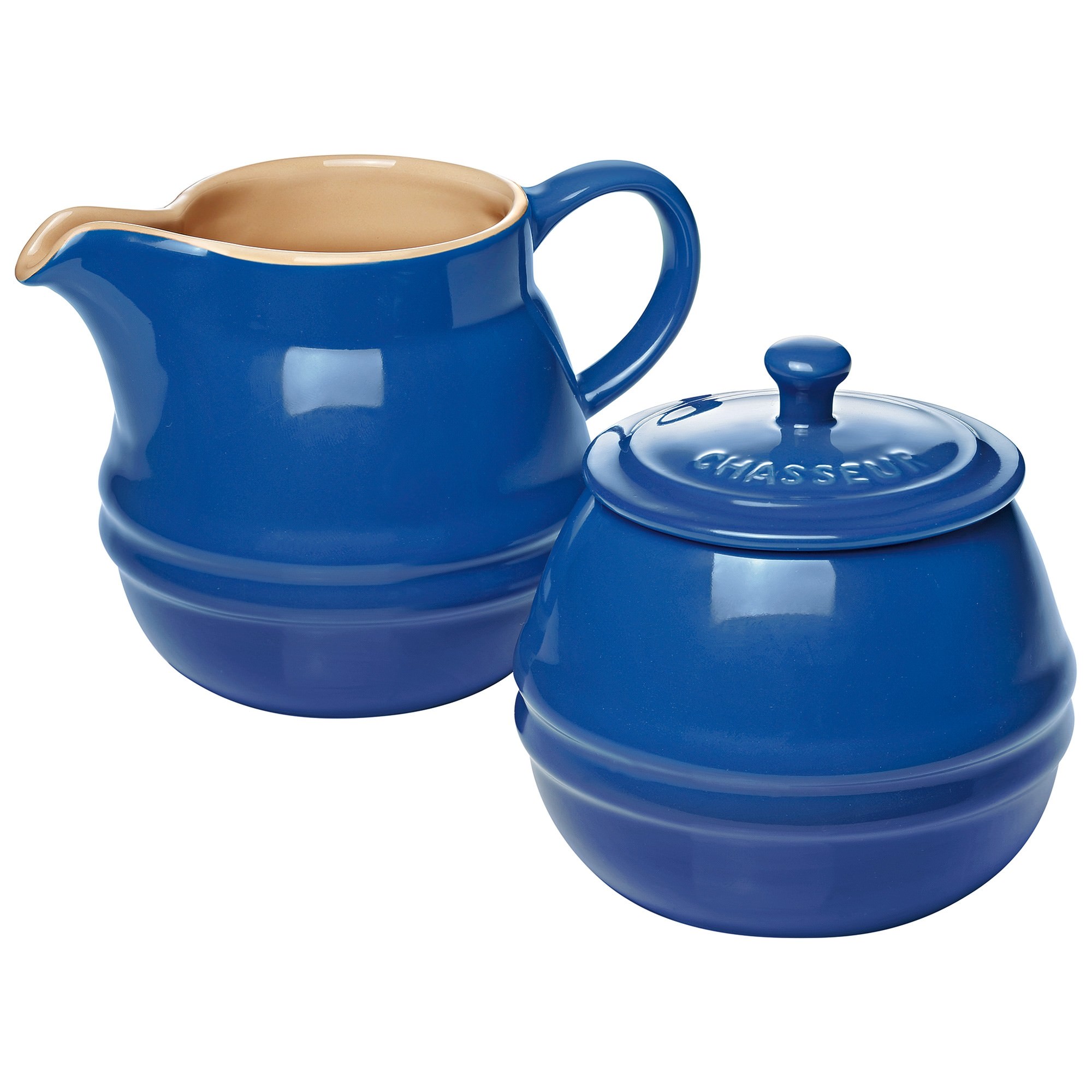 Chasseur La Cuisson Sugar Bowl and Creamer Set Blue