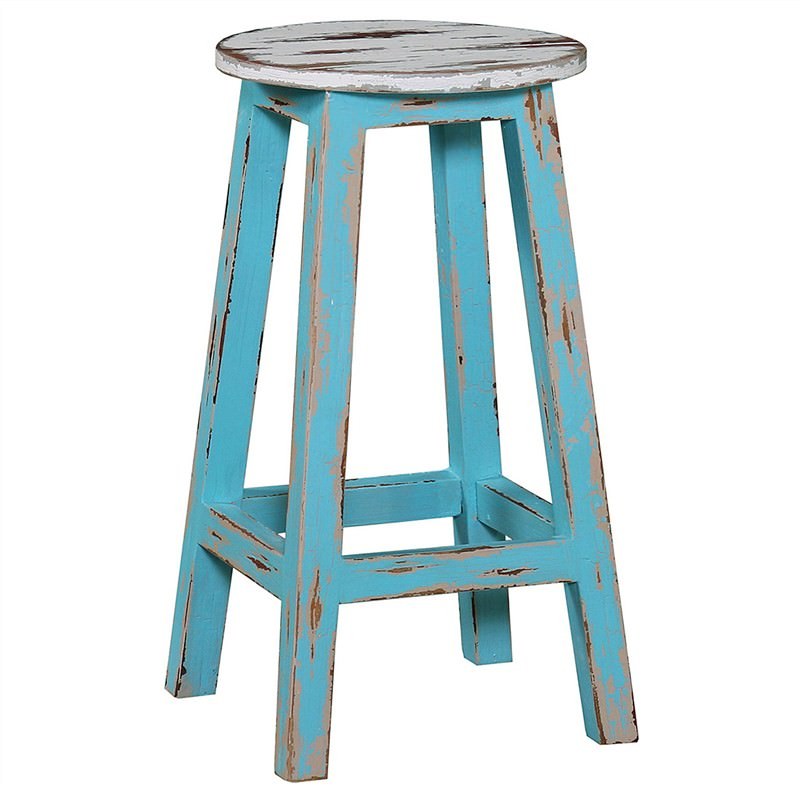 Rosson Mahogany Timber Counter Stool, Distressed White ... (800 x 800 Pixel)