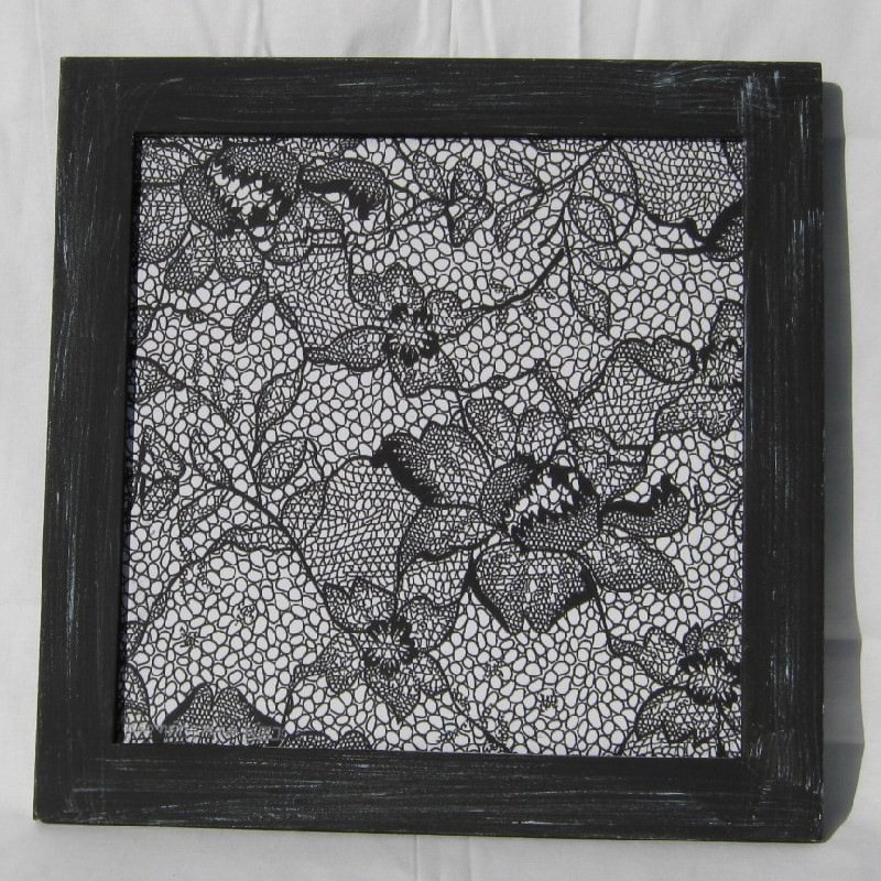 Vintage Lace Wall Art - Black