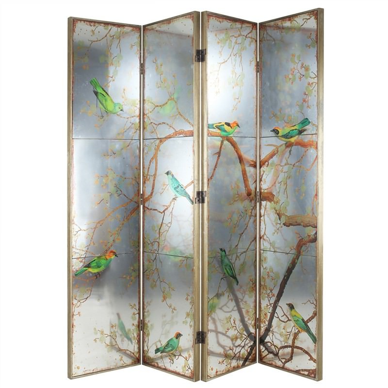 Exotic Melodies Qua Fold Mirror Dressing Screen / Room Divider