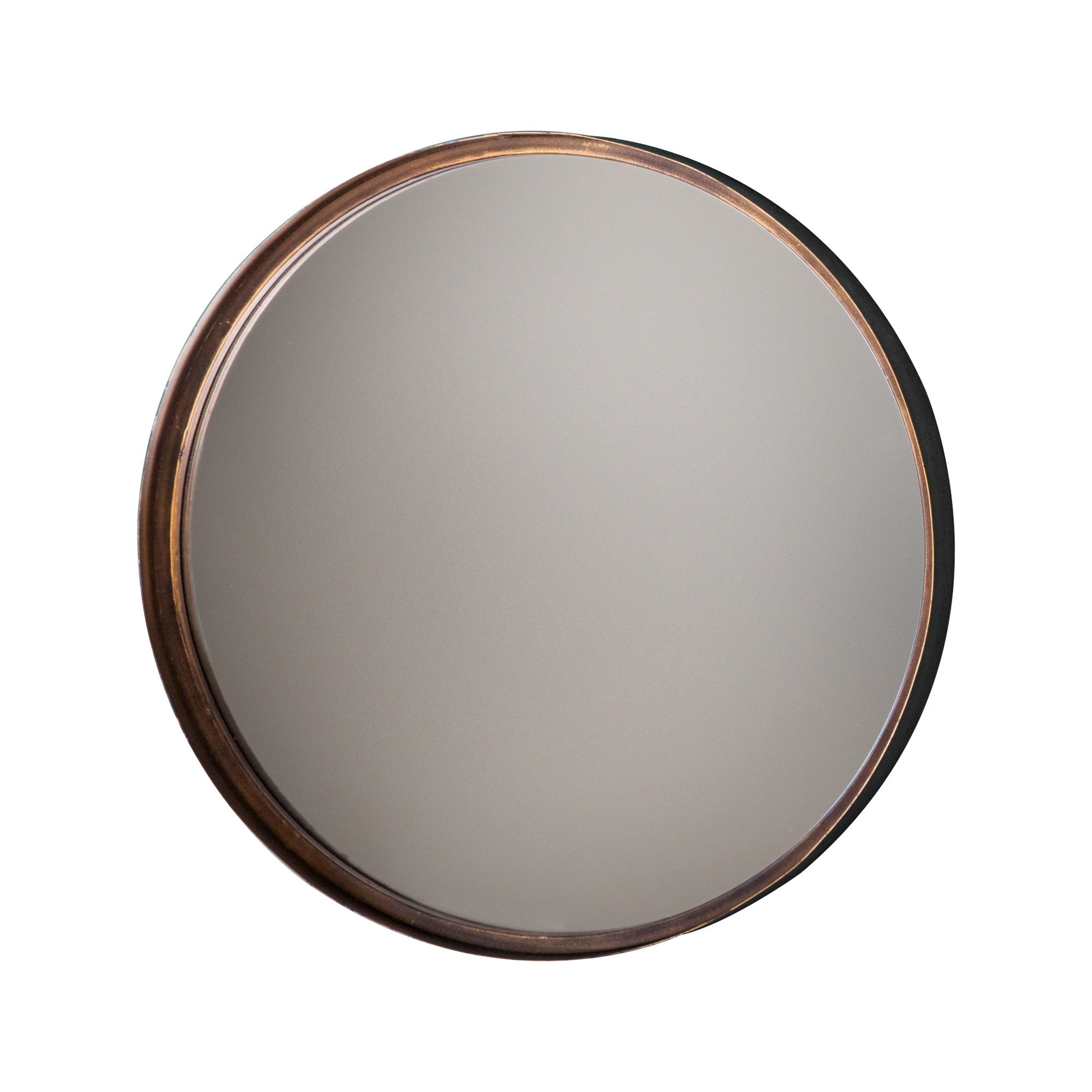 Metal Frame Round Wall Mirror, 41cm