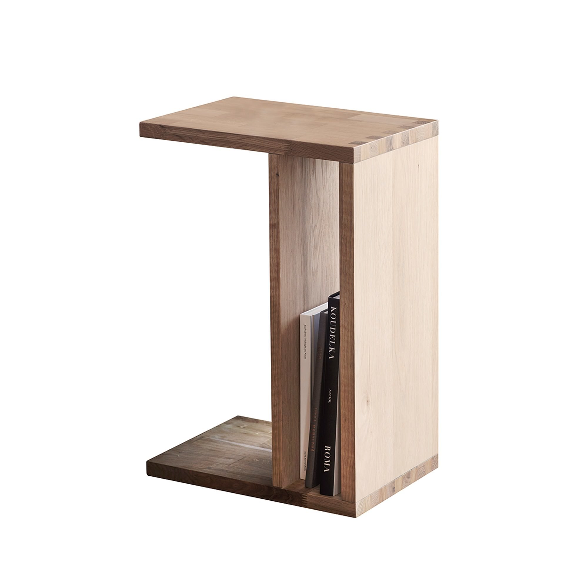 Kielder Oak Timber C Shape Side Table
