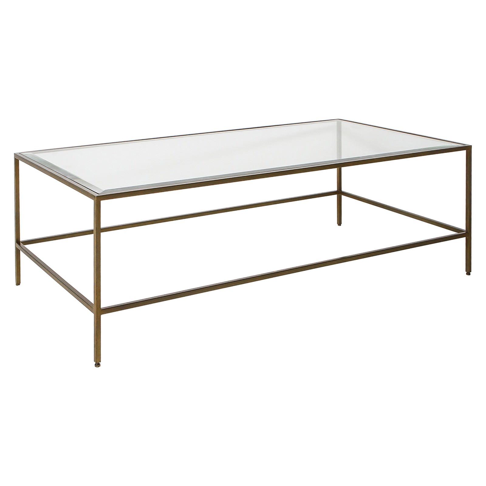 Rothbury Glass & Metal Coffee Table, 120cm, Bronze