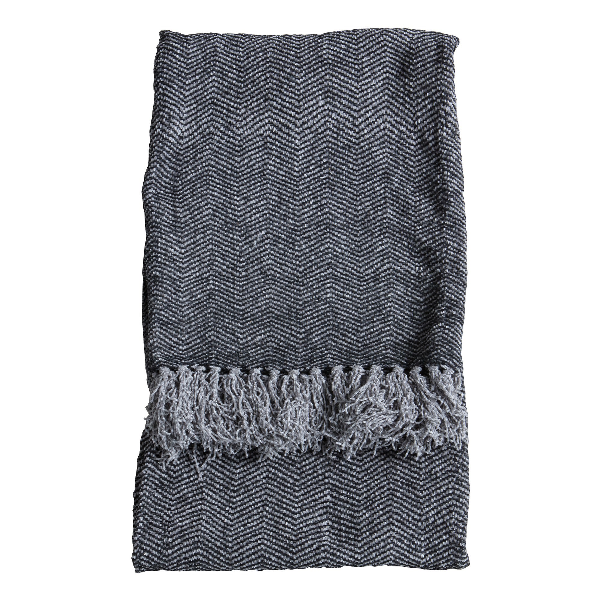 Kilburn & Scott Herringbone Chenille Throw, 170x130cm, Grey
