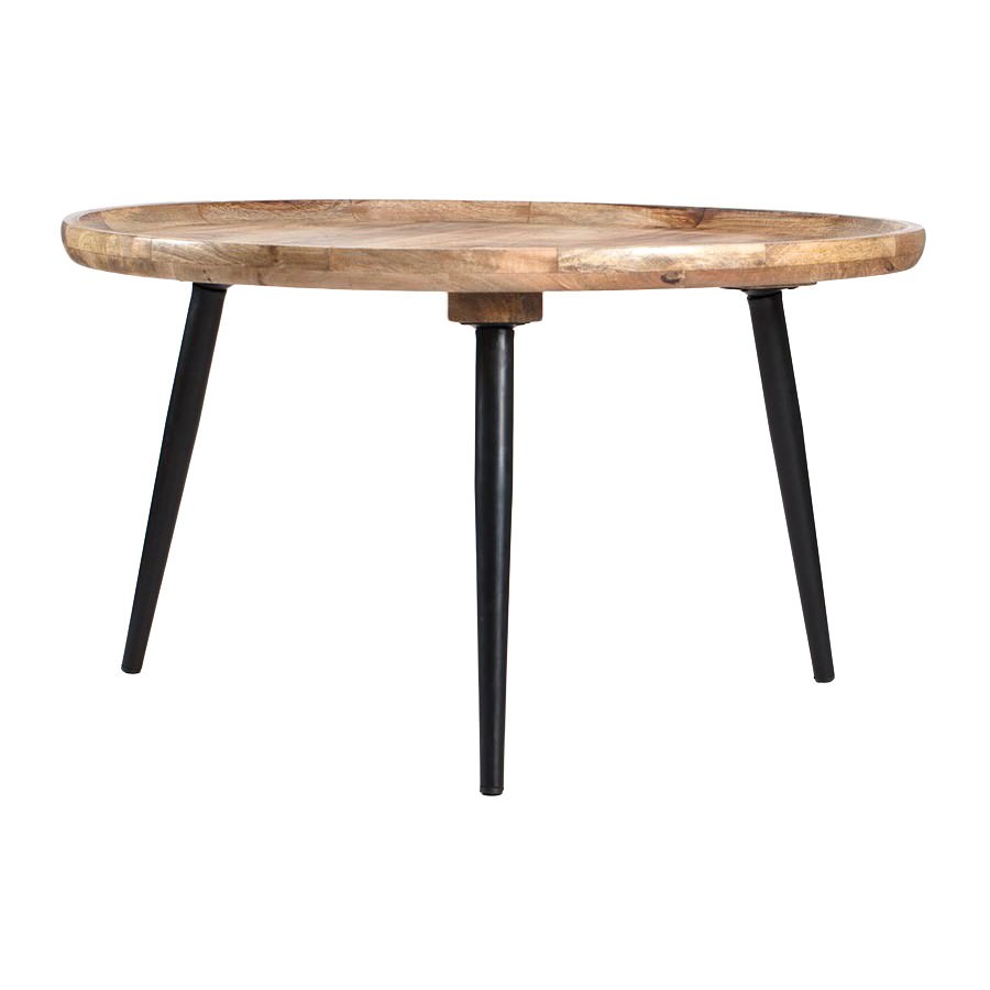 Oslo Mango Wood Tray Top Round Coffee Table