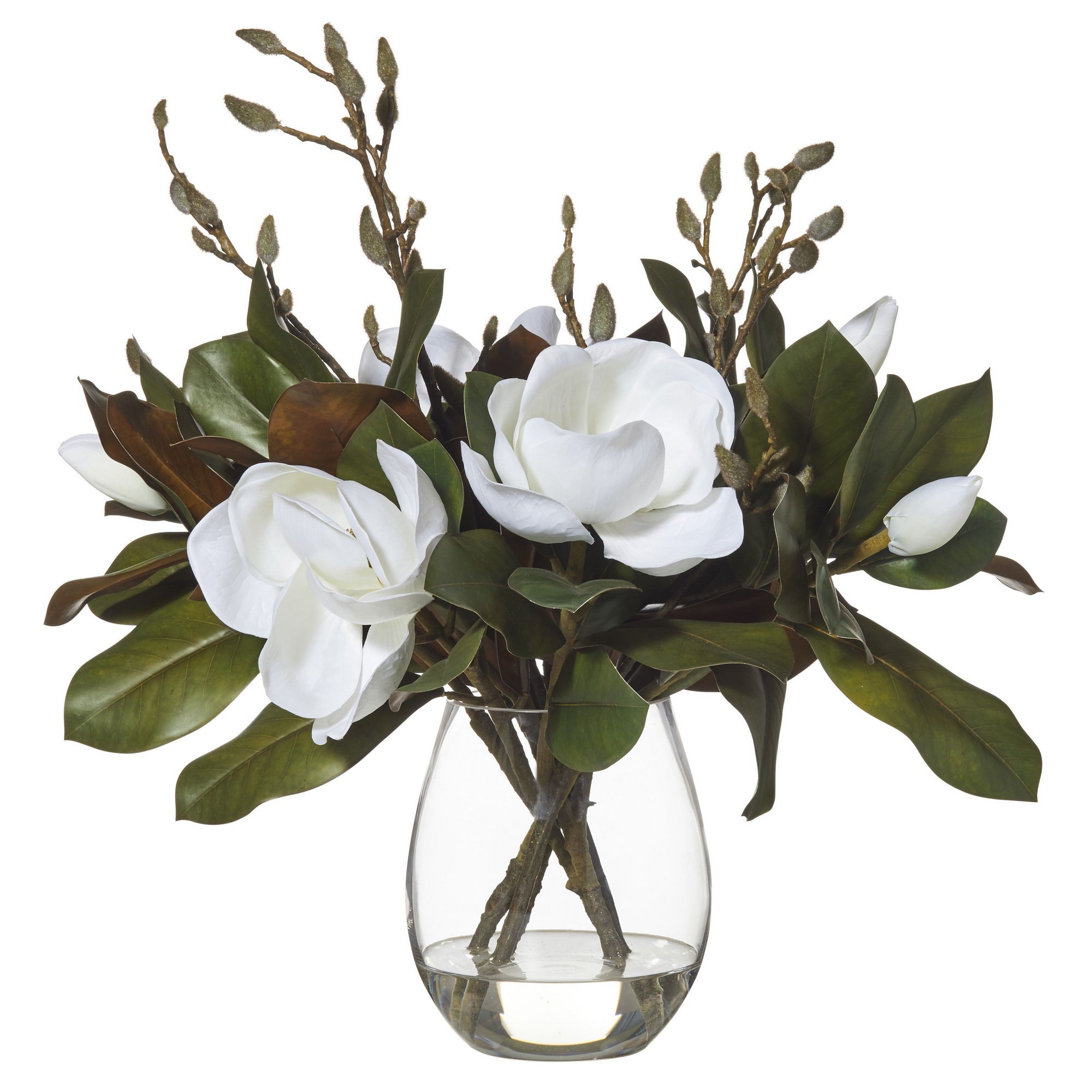Artificial Magnolia Flower In Claire Vase