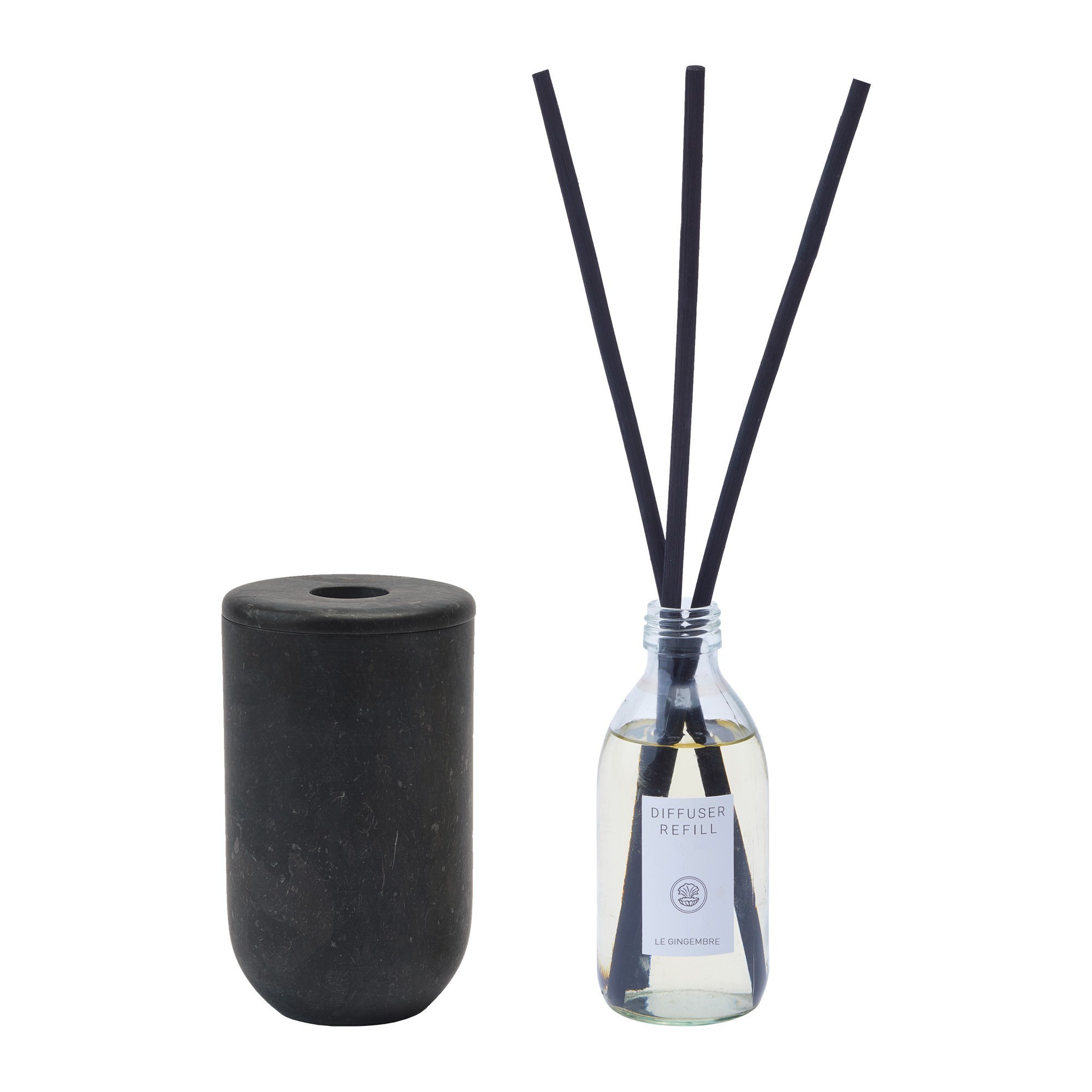Aquanova Hammam Reed Diffuser & Natural Stone Holder Set, Gingembre