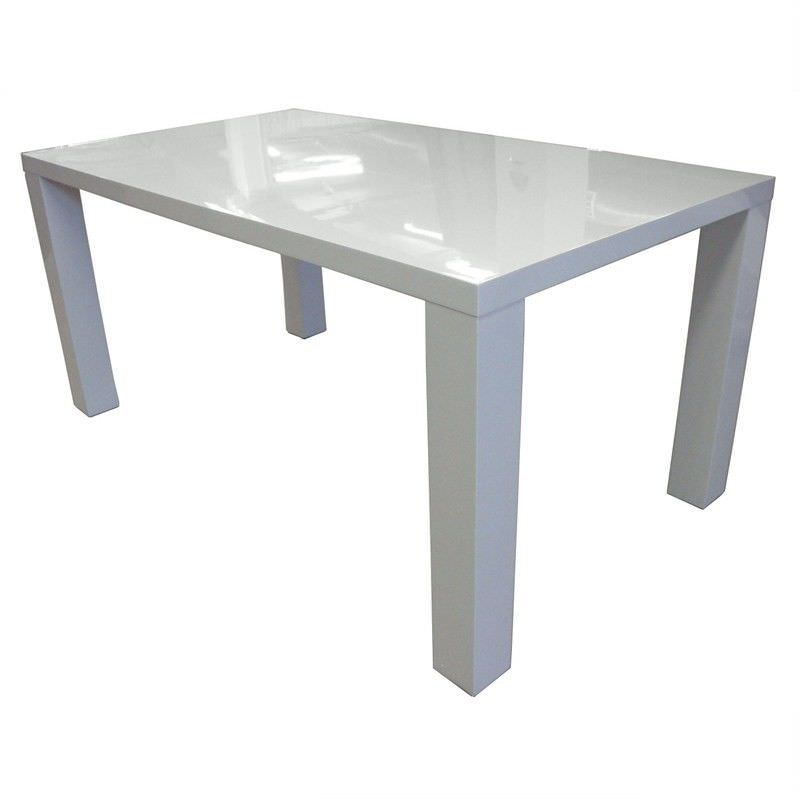 High Gloss White Dining Table 160cm