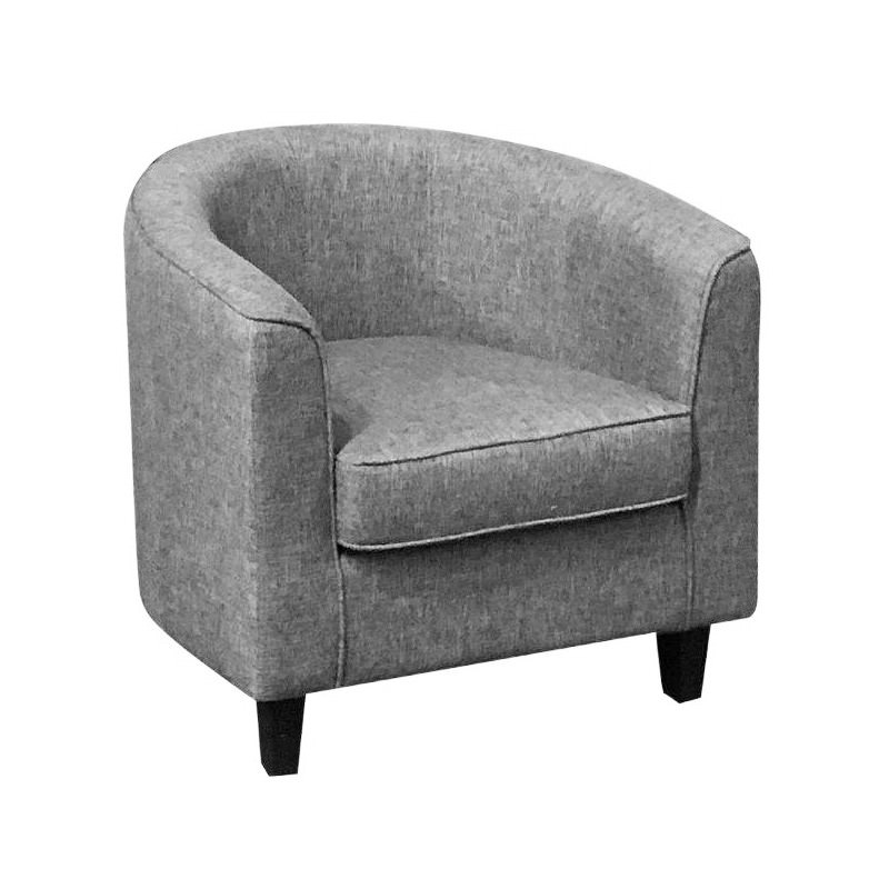 Mac Linen Fabric Tub Chair, Grey