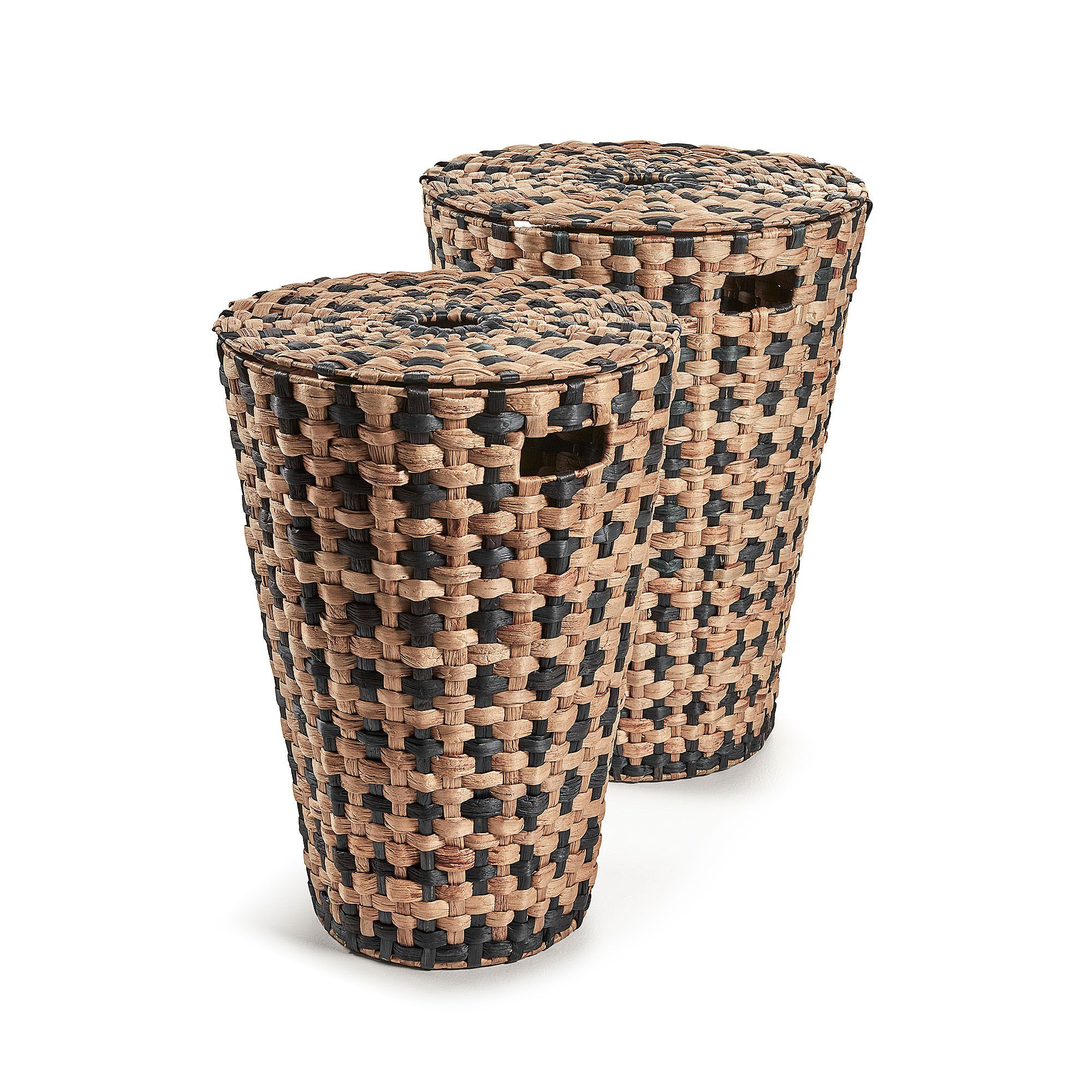 Colville 2 Piece Hand Braided Water Hyacinth Laundry Hamper Set