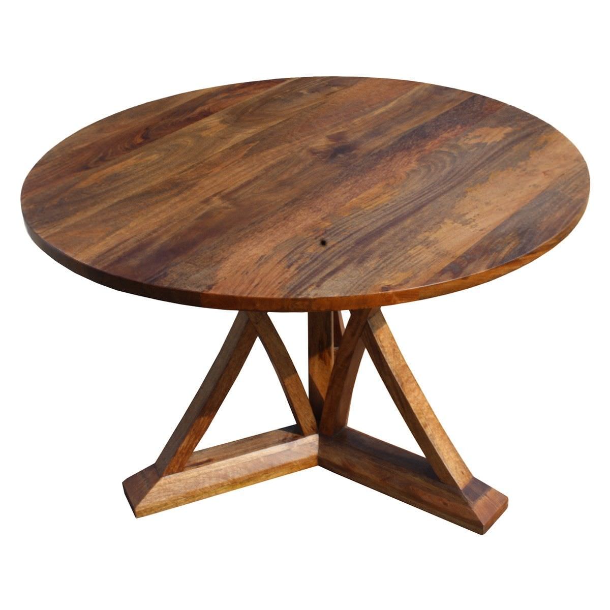 Merle Mango Wood Round Dining Table, 120cm, Natural