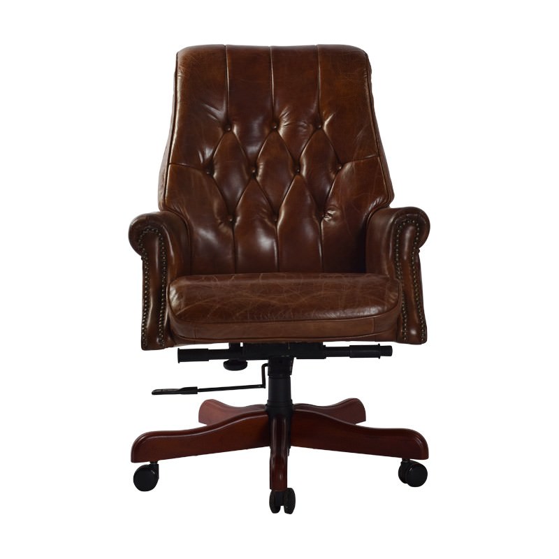 Osborne Aged Leather Bankers Chair