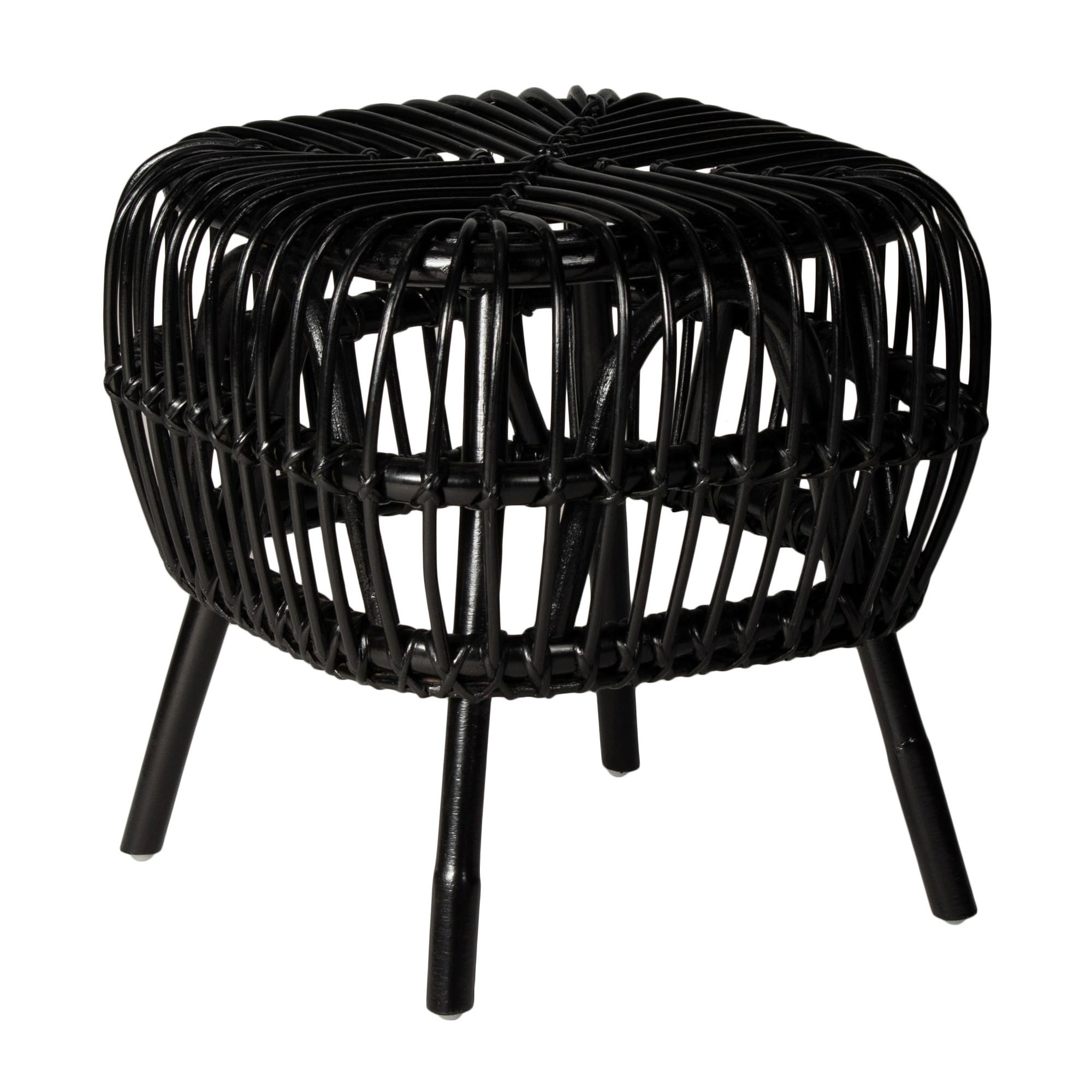 Norman Rattan Side Table Black