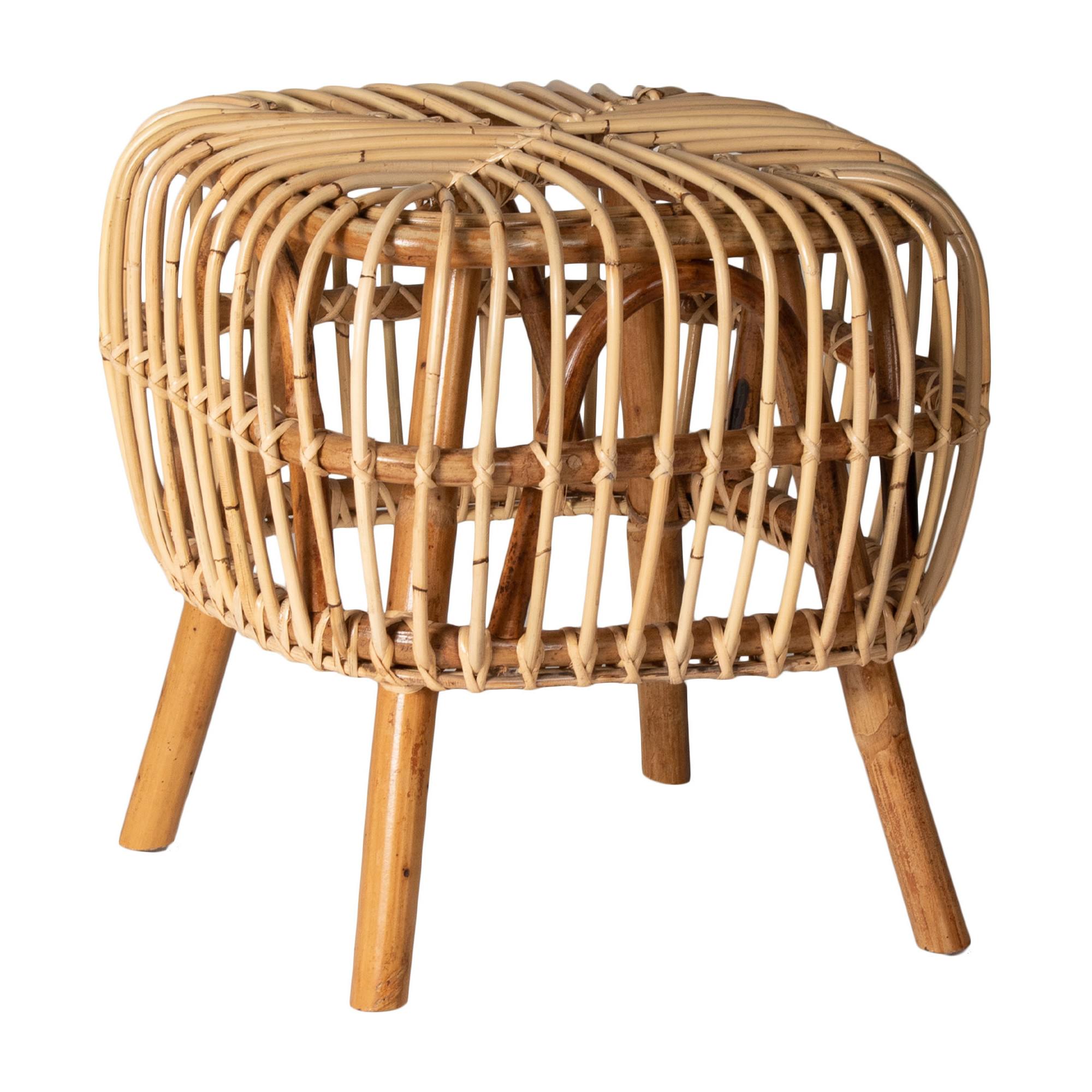 Norman Rattan Side Table, Natural