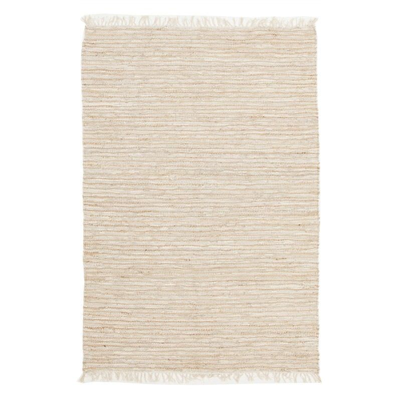 Bondi Leather & Jute Indoor/Outdoor Rug in Nude/White 270x180cm