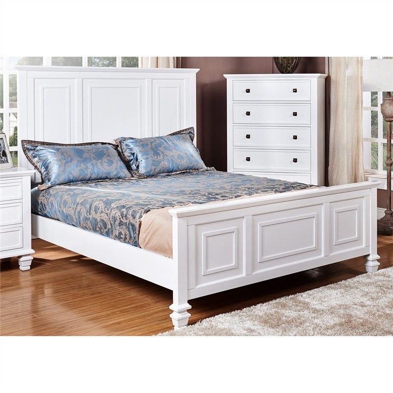 Solid American Poplar Timber Queen Bed