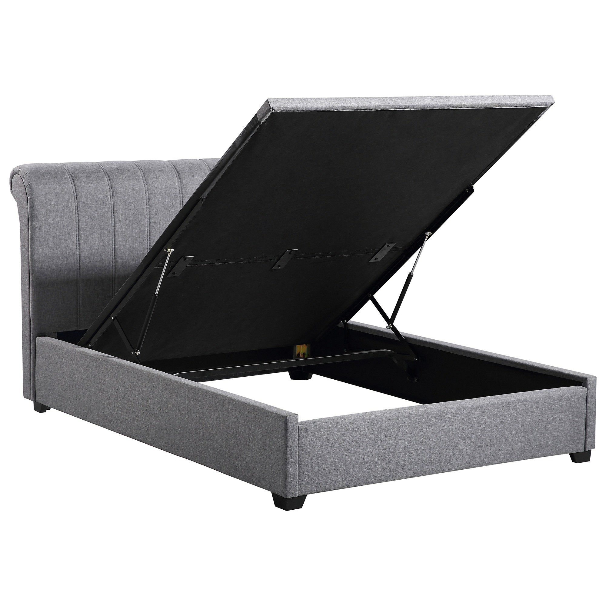 Whitfield Fabric Gas Lift Bed, King Single, Light Grey