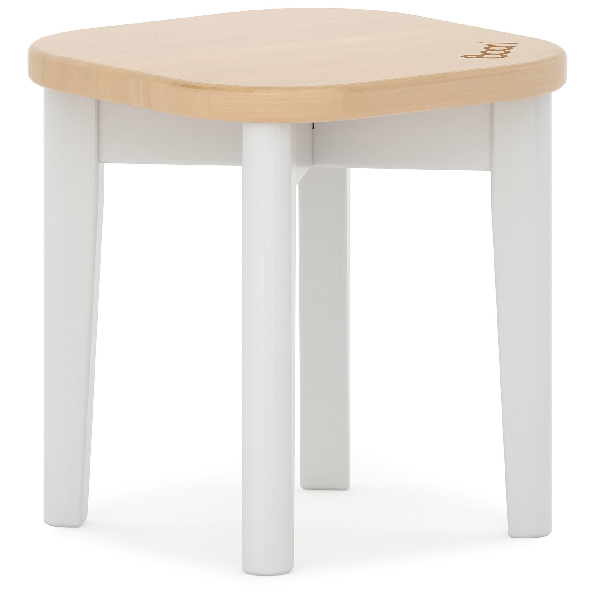 Boori Tidy Wooden Kids Stool Barley White Almond
