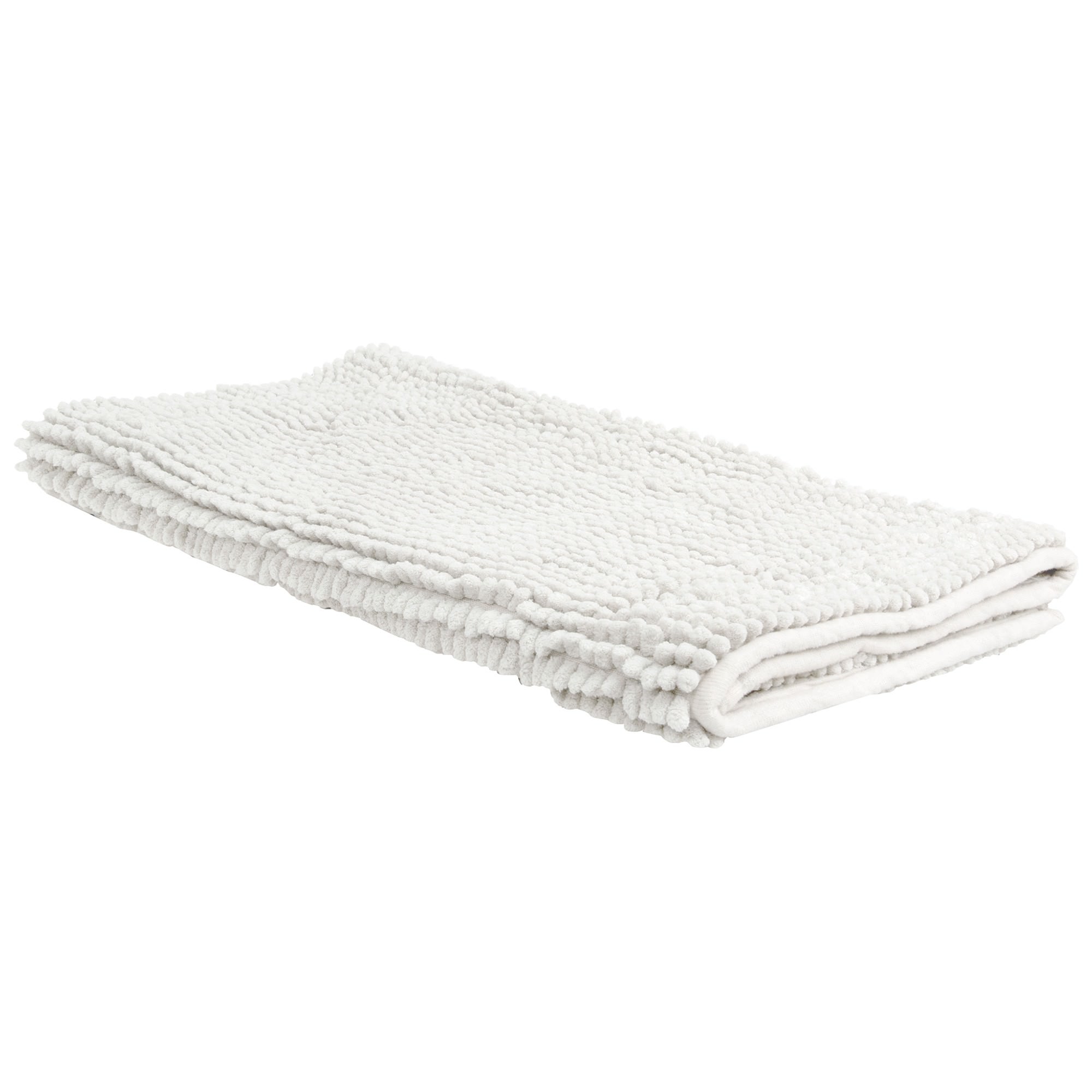 Algodon 1600gsm Microfibre Toggle Bath Mat, 100x50cm, White