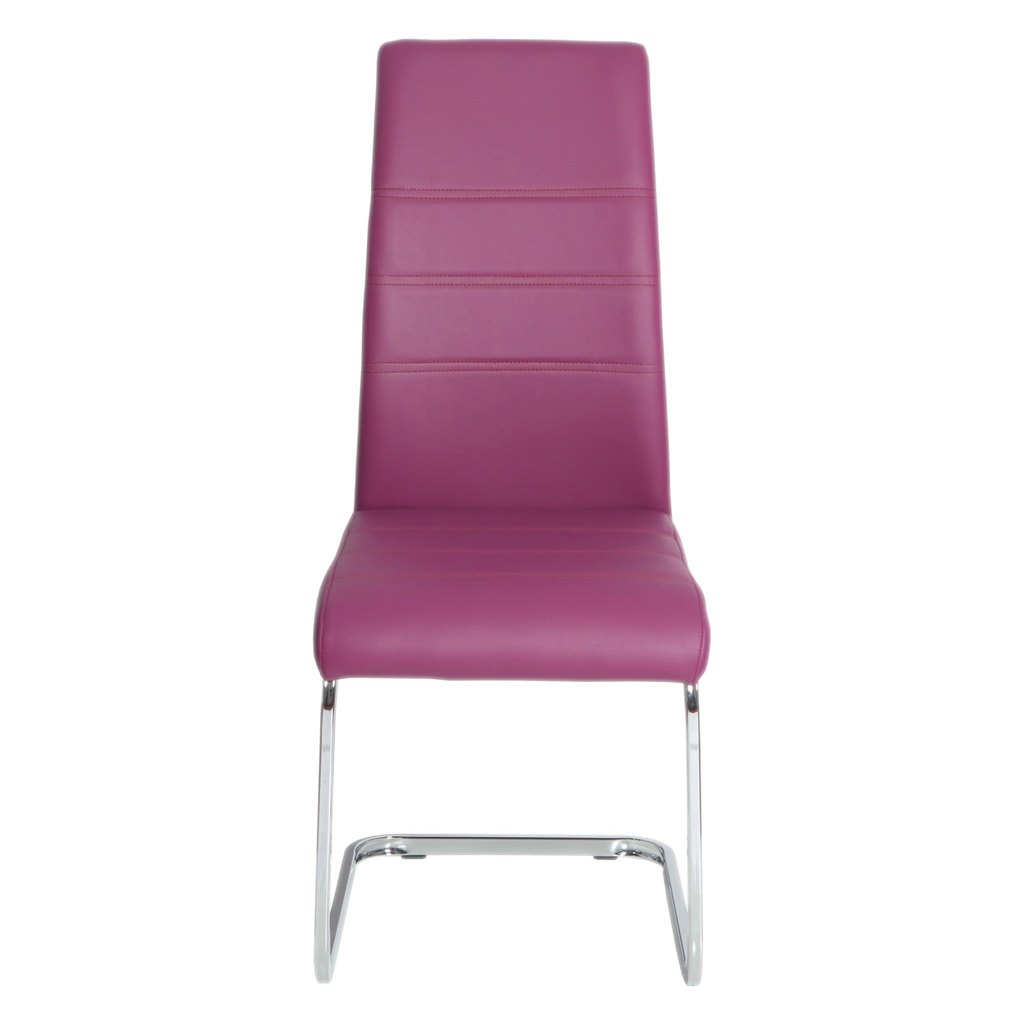 Chara Faux Leather Dining Chair Purple