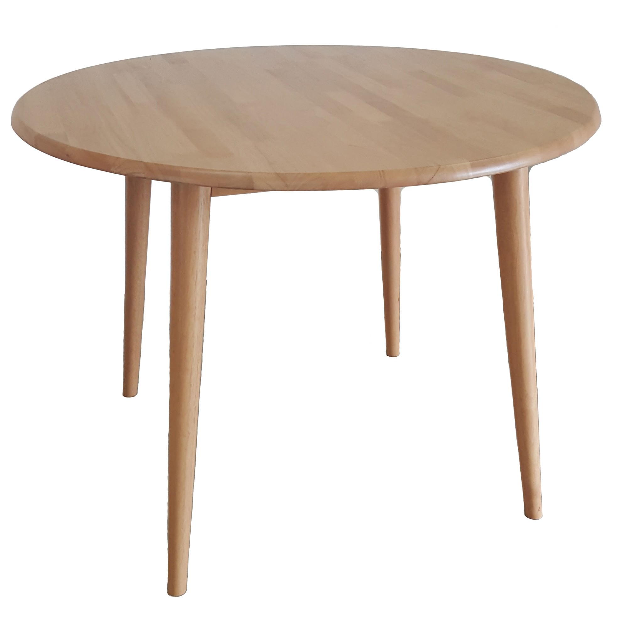 Charlie Rubberwood Round Dining Table, 100cm