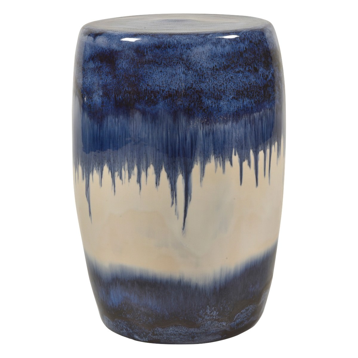 Mediterranean Ceramic Drum Stool