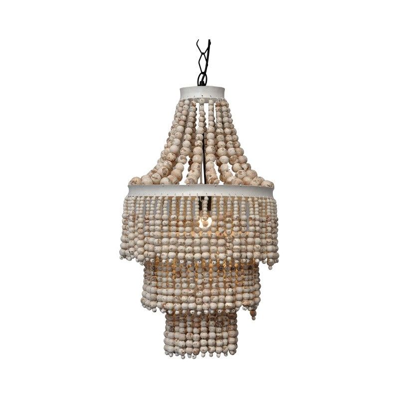 Bangalow Wooden Beaded Pendant Light