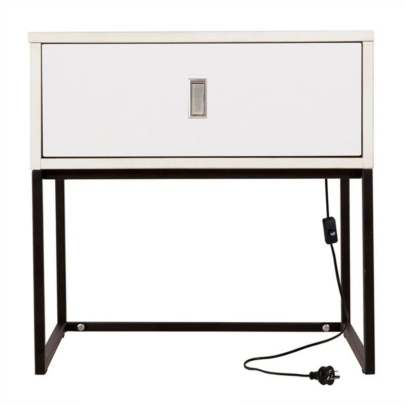 Emmas Illuminate Bedside Table White