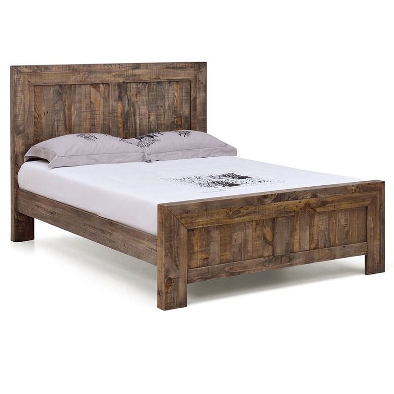 Boston Solid Recycled Pine Timber Queen Size Bed