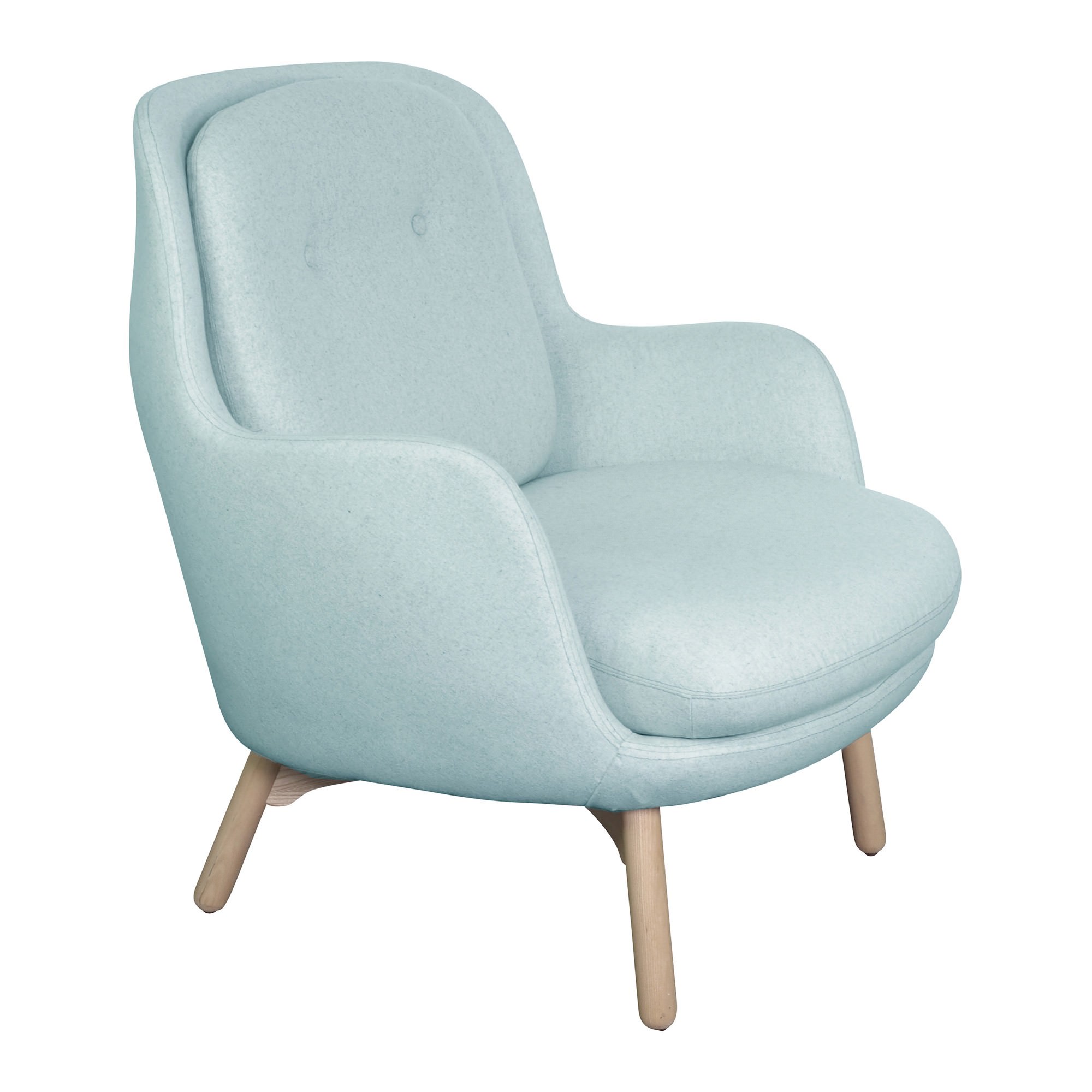 baby blue armchair