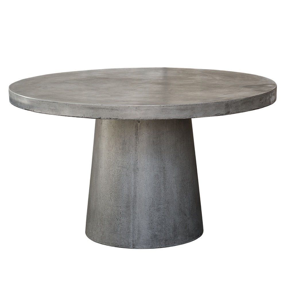 Miami Concrete Outdoor Round Dining Table, 130cm
