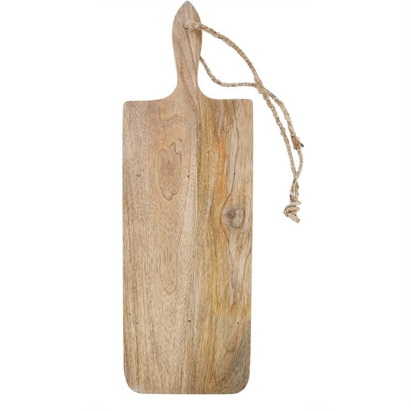 Blayney Solid Mango Wood Timber Long Serving Board with Handle Large