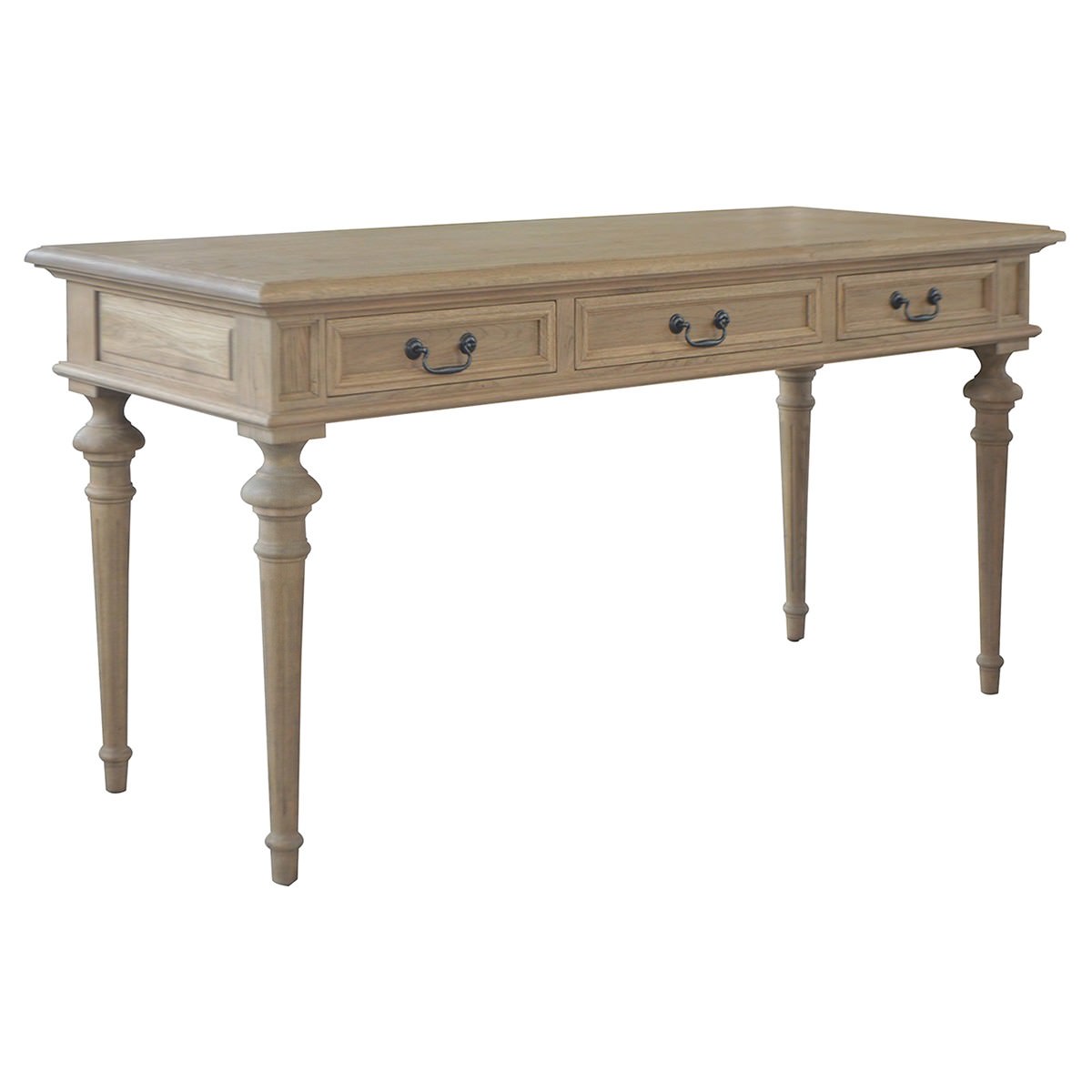 Phillip Scott Oak Timber Writing Desk, 152x60cm, Weathered Oak