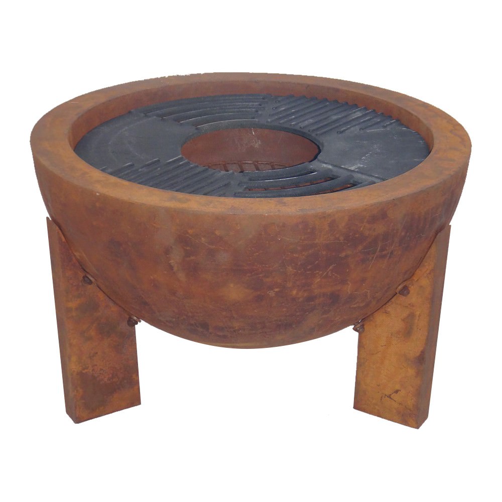 Cast Iron Round BBQ Fire Pit, 60cm