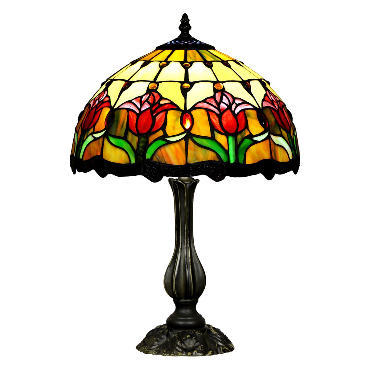 small stained glass table lamp