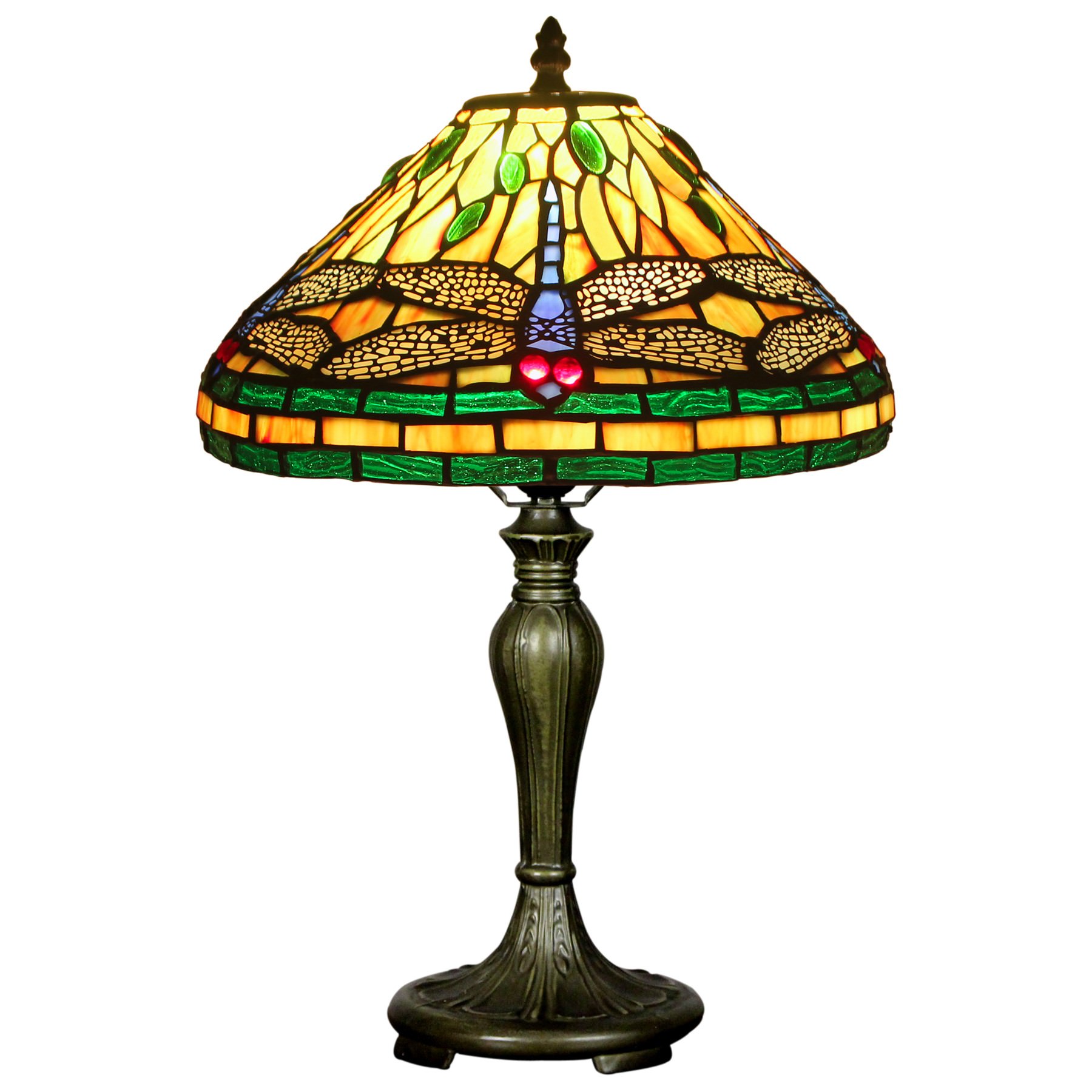 Gilbert Tiffany Stained Glass Table Lamp, Small