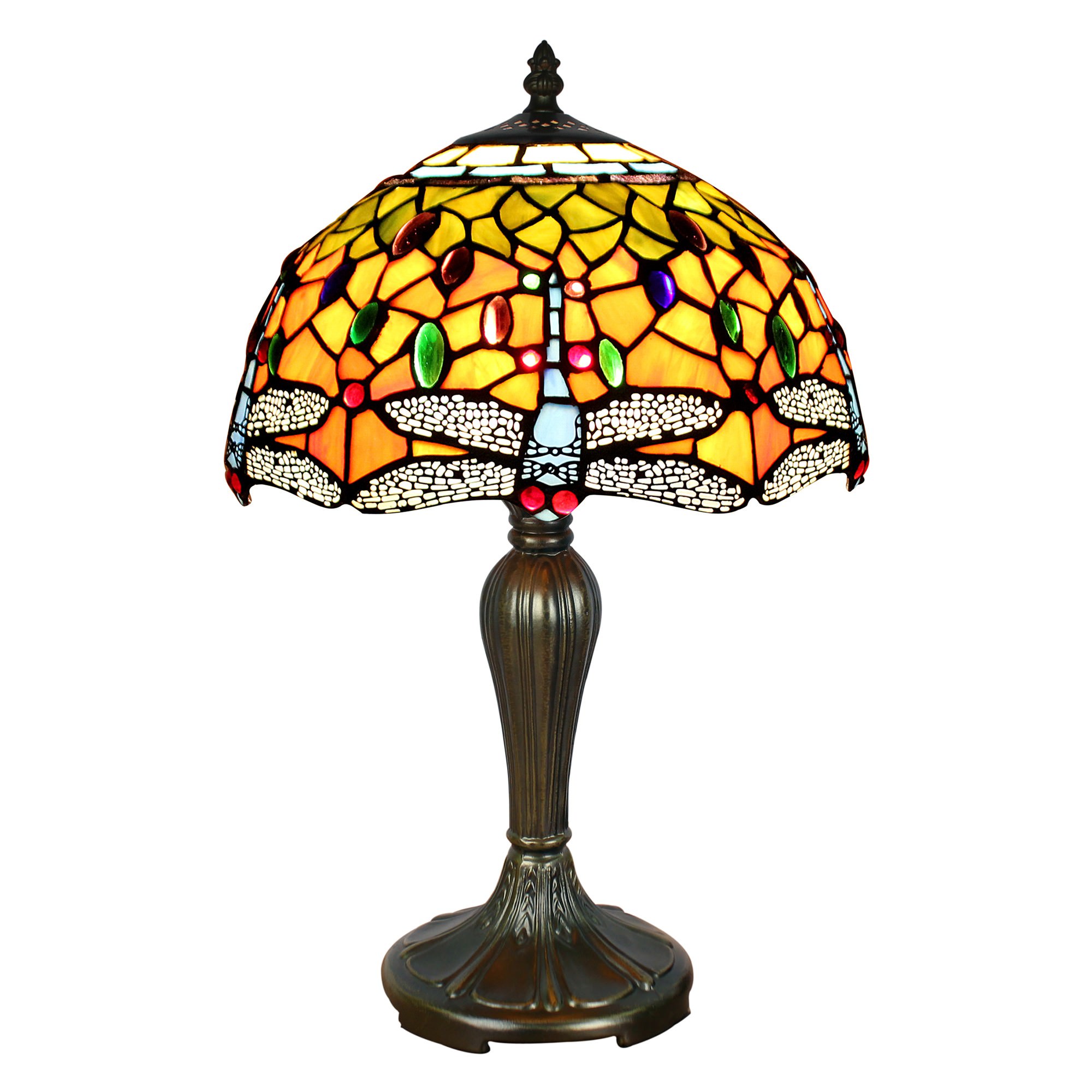 Claudia Tiffany Stained Glass Table Lamp, Small