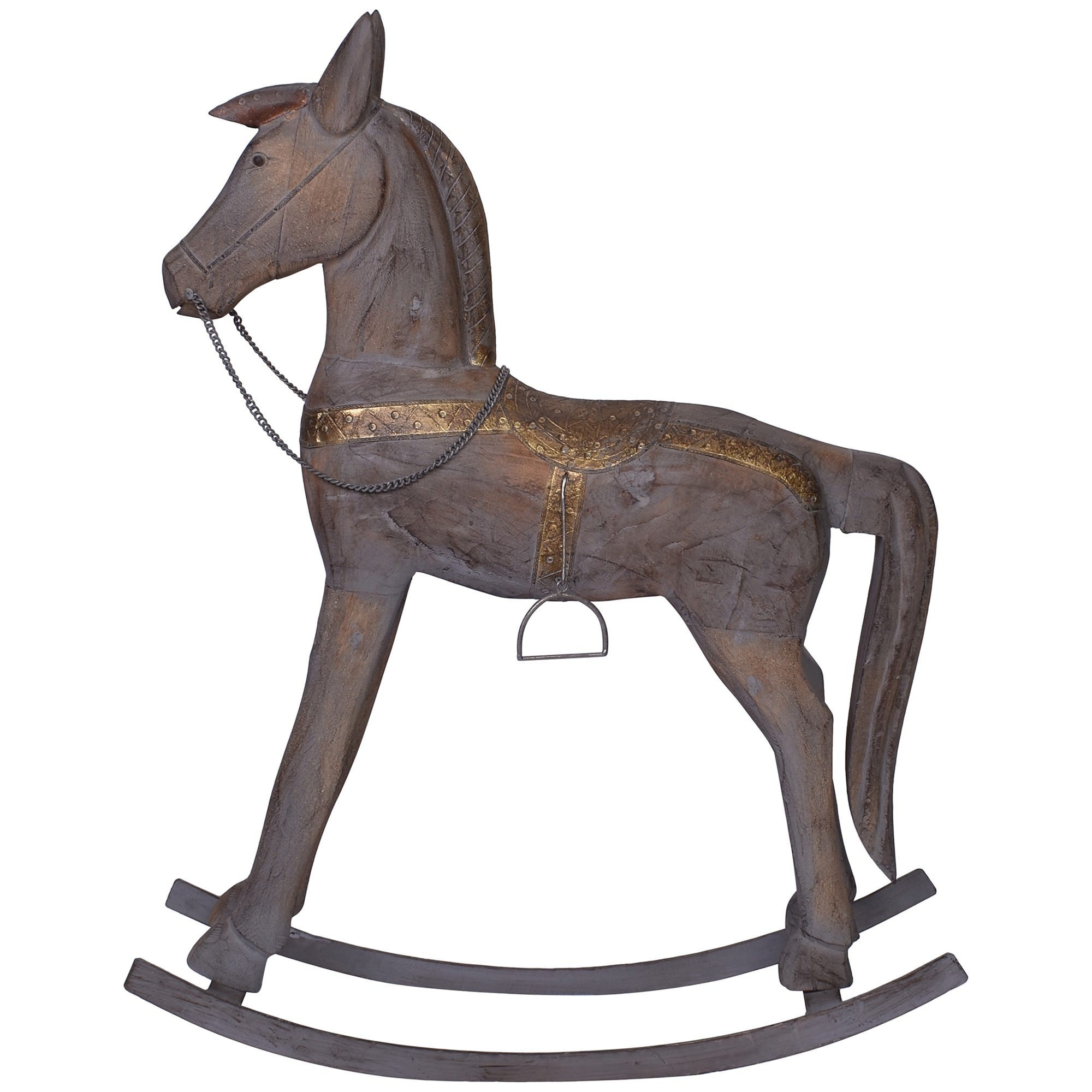 timber rocking horse