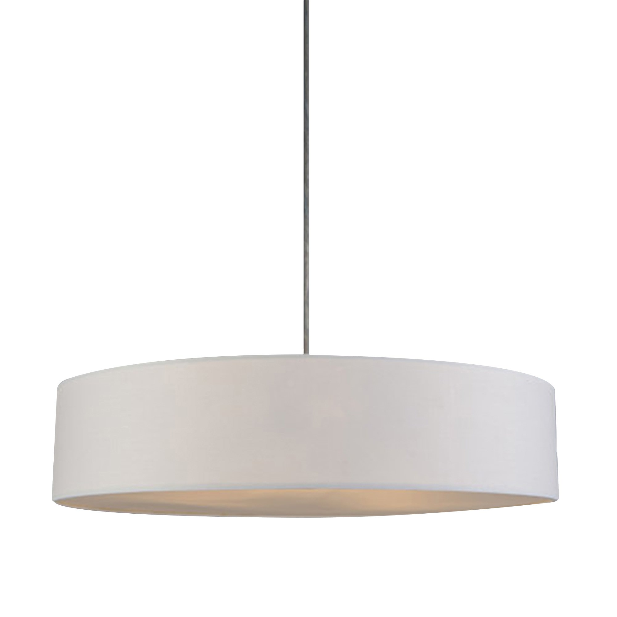 white fabric pendant light