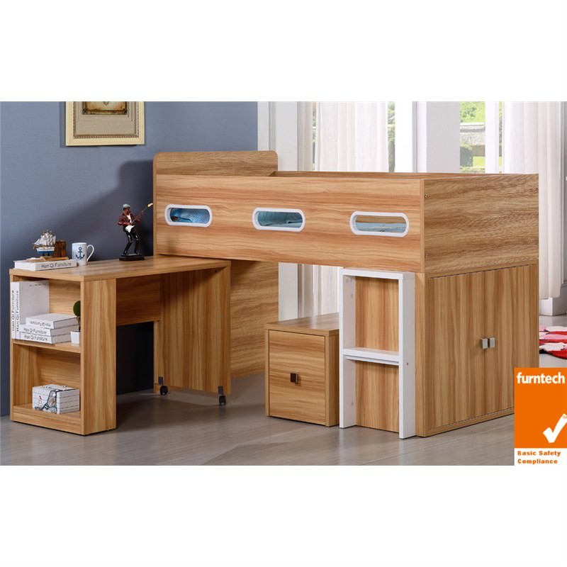 Chester Single Midi Sleeper with Desk & Storage Unit