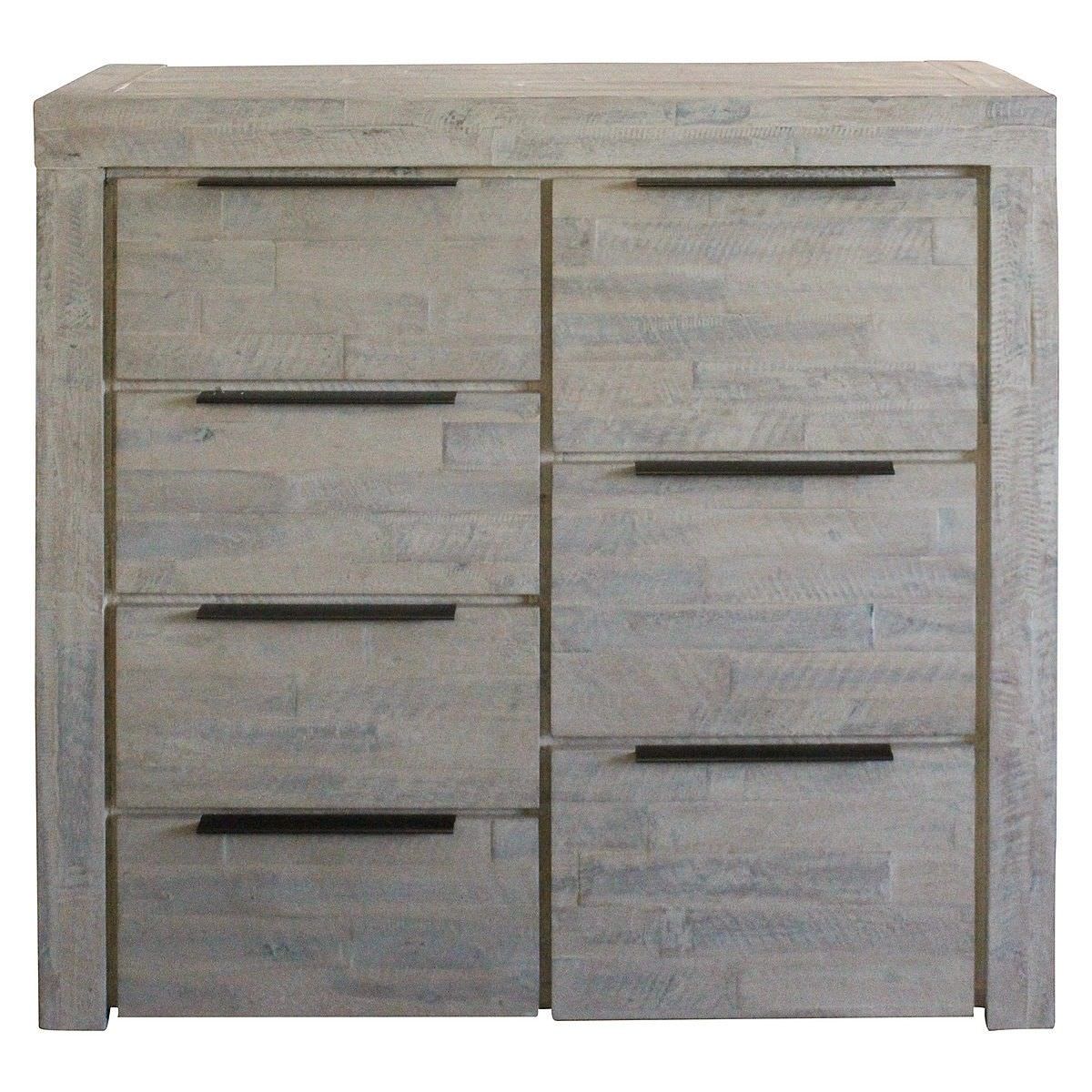 Romford Acacia Timber 7 Drawer Tallboy