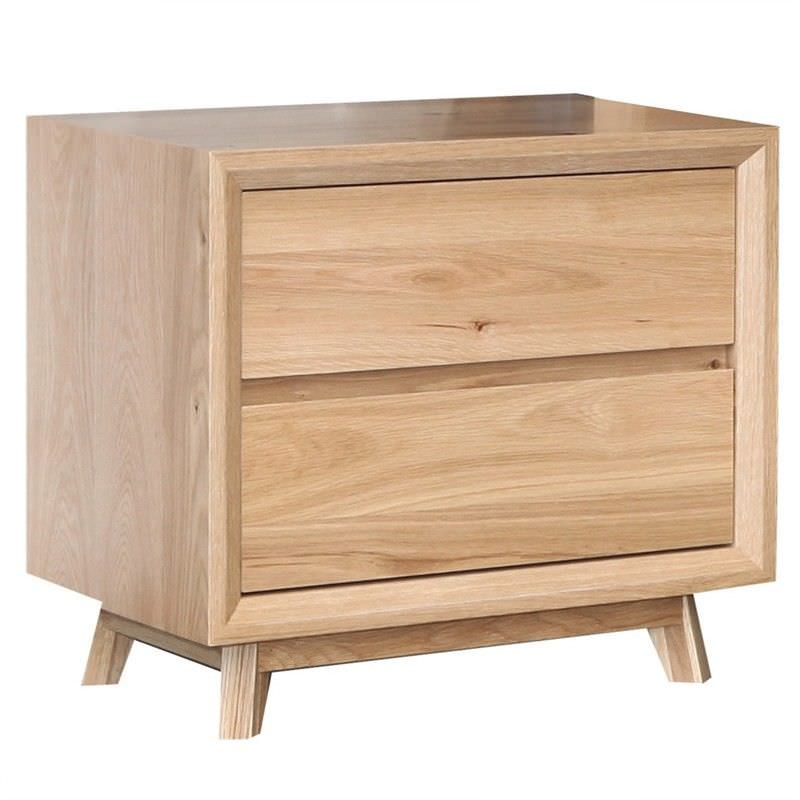 Eklund Solid American White Oak Timber Bedside Table