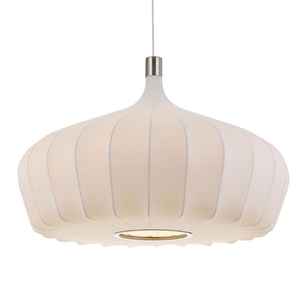 Mersh Stretched Fabric Pendant Light Large White